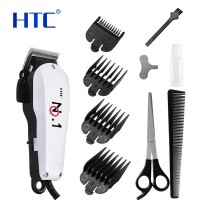 HTC CT-201 professional best hair clipper kit barber quality hair trimmers palm held hair clippers 1